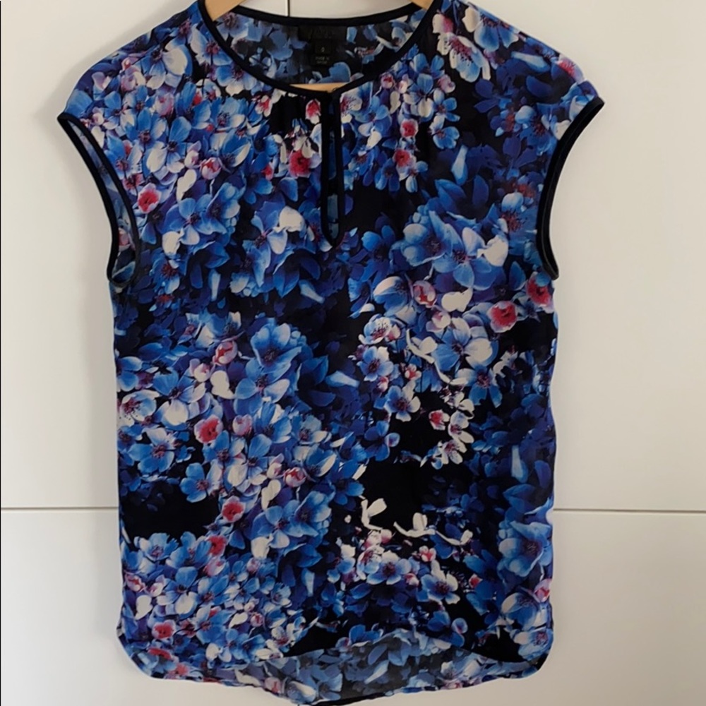 J.Crew Collection Silk Floral Top